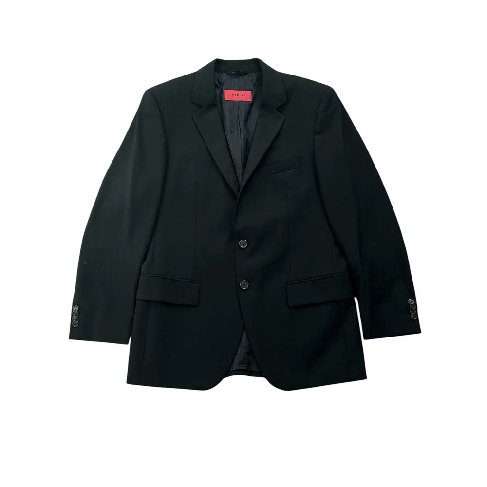 HUGO Hugo Boss Red Label ADOS HAGO Men's Black Wool 2 Piece Suit EU 46